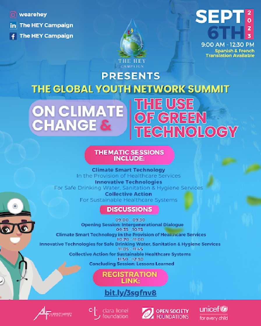 poster of the hey global network summit that shows what to expect at the event.